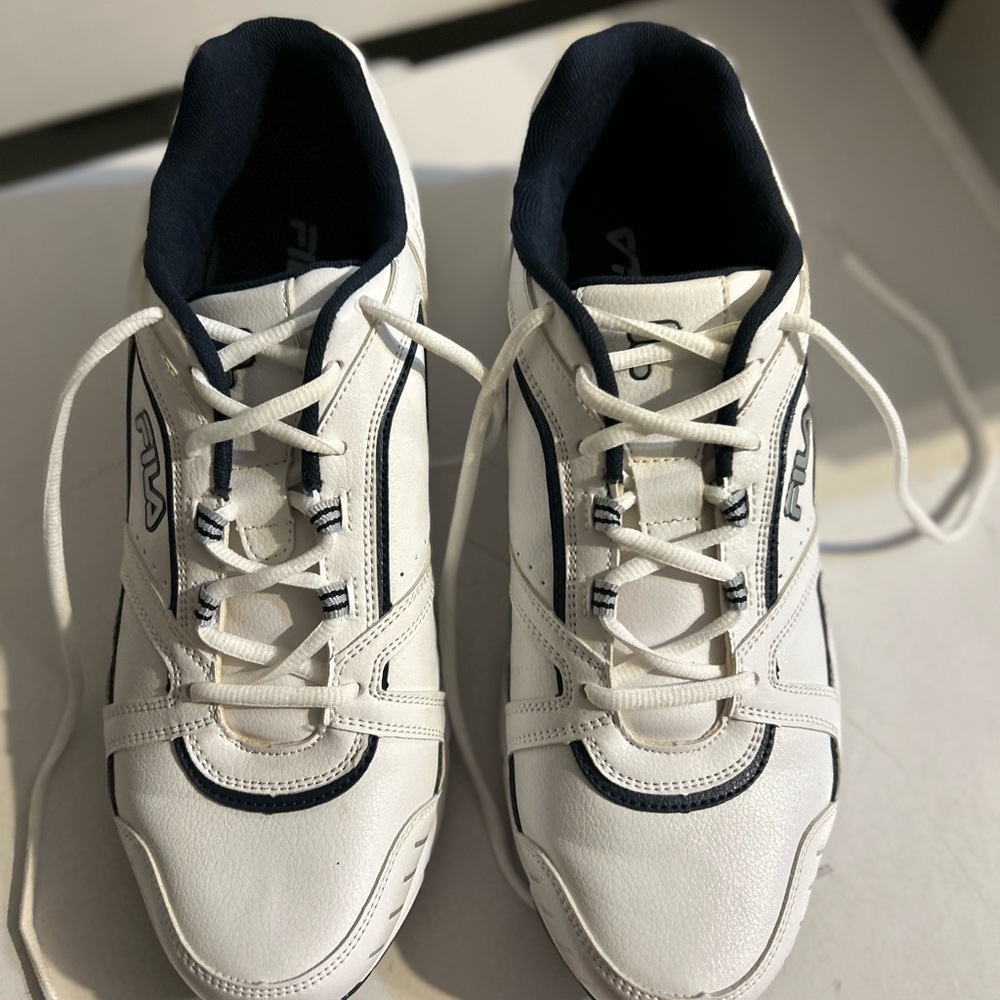 Fila Men's White Leather Sneakers